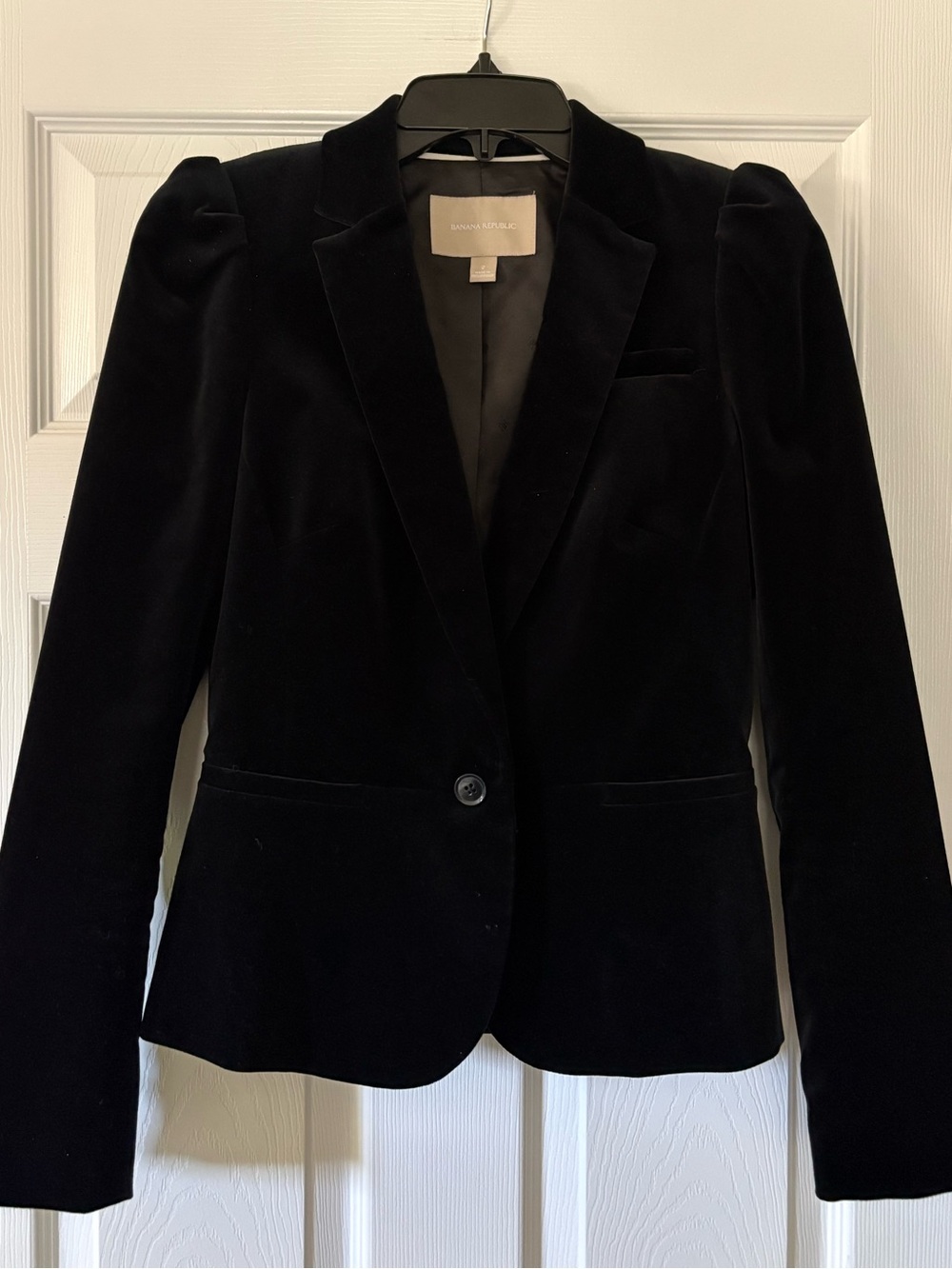 Banana Republic Black Velvet Blazer